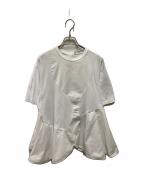 ENFOLDエンフォルド）の古着「PETAL-HEM T-SHIRT」｜ホワイト