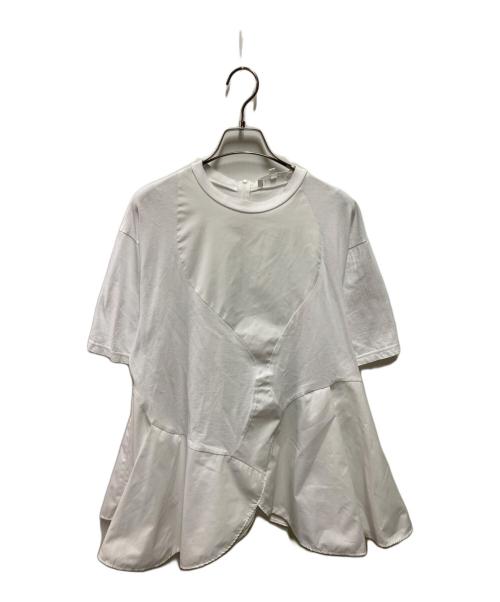ENFOLD（エンフォルド）ENFOLD (エンフォルド) PETAL-HEM T-SHIRT ホワイト サイズ:38の古着・服飾アイテム