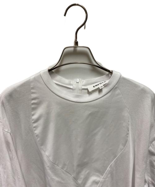 ENFOLD（エンフォルド）ENFOLD (エンフォルド) PETAL-HEM T-SHIRT ホワイト サイズ:38の古着・服飾アイテム