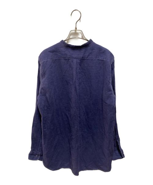ARMANI JEANS（アルマーニジーンズ）ARMANI JEANS (アルマーニジーンズ) 90sリネン混シャツ ネイビー サイズ:Ｍの古着・服飾アイテム