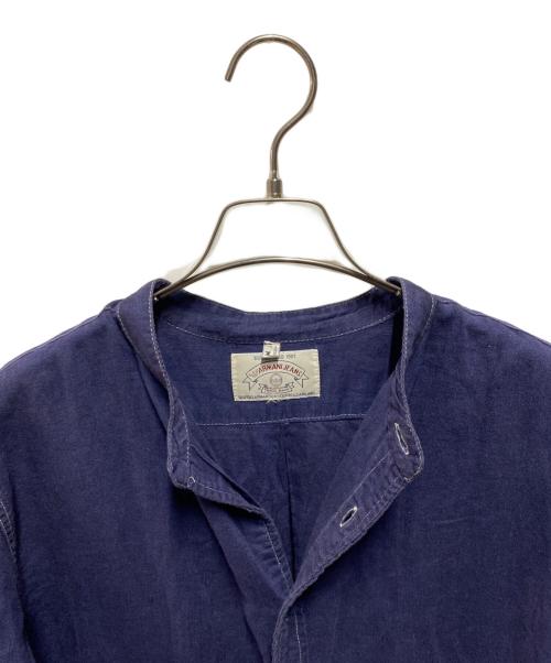 ARMANI JEANS（アルマーニジーンズ）ARMANI JEANS (アルマーニジーンズ) 90sリネン混シャツ ネイビー サイズ:Ｍの古着・服飾アイテム