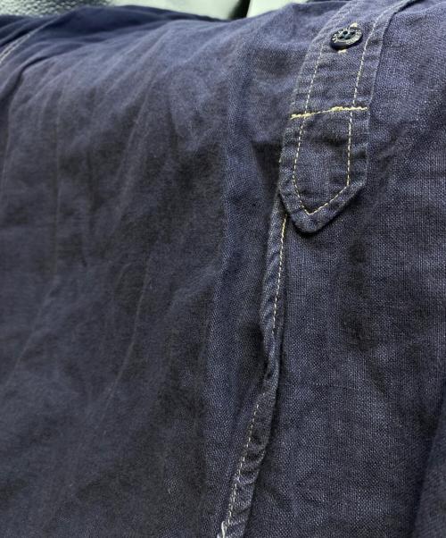 ARMANI JEANS（アルマーニジーンズ）ARMANI JEANS (アルマーニジーンズ) 90sリネン混シャツ ネイビー サイズ:Ｍの古着・服飾アイテム