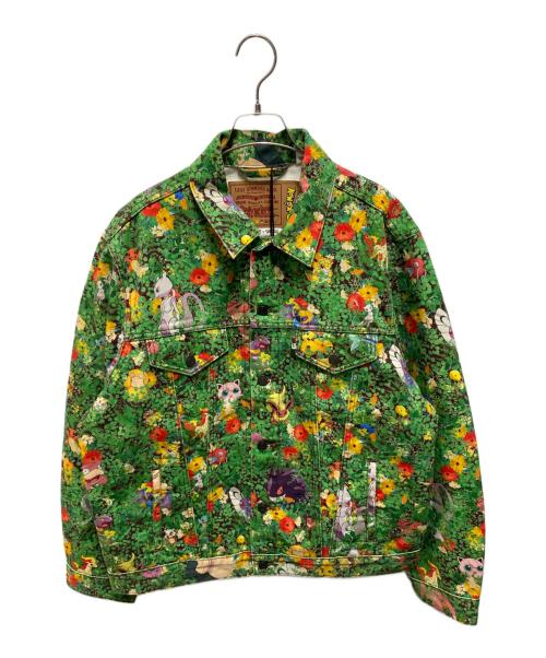 LEVI'S（リーバイス）LEVI'S (リーバイス) ポケモン25周年記念コラボ トラッカージャケット グリーン サイズ:Ｌの古着・服飾アイテム