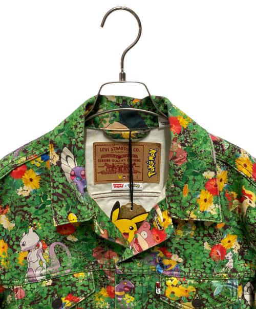LEVI'S（リーバイス）LEVI'S (リーバイス) ポケモン25周年記念コラボ トラッカージャケット グリーン サイズ:Ｌの古着・服飾アイテム