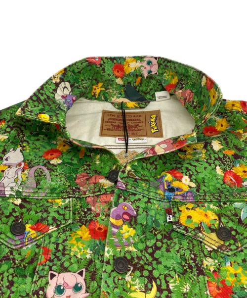 LEVI'S（リーバイス）LEVI'S (リーバイス) ポケモン25周年記念コラボ トラッカージャケット グリーン サイズ:Ｌの古着・服飾アイテム
