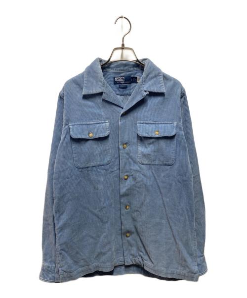 POLO RALPH LAUREN（ポロ・ラルフローレン）POLO RALPH LAUREN (ポロ・ラルフローレン) コーデュロイ オープンカラーシャツ スカイブルー サイズ:Ｓの古着・服飾アイテム