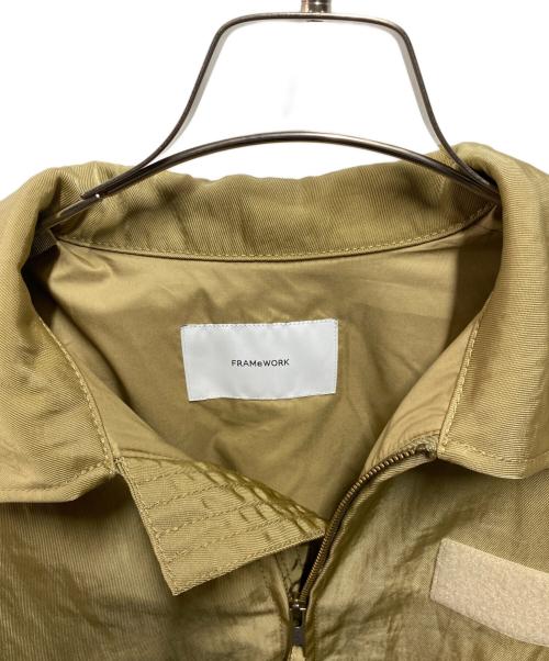 FRAMeWORK（フレームワーク）FRAMeWORK (フレームワーク) ヴィンテージナイロンフライトブルゾン ベージュ サイズ:38の古着・服飾アイテム