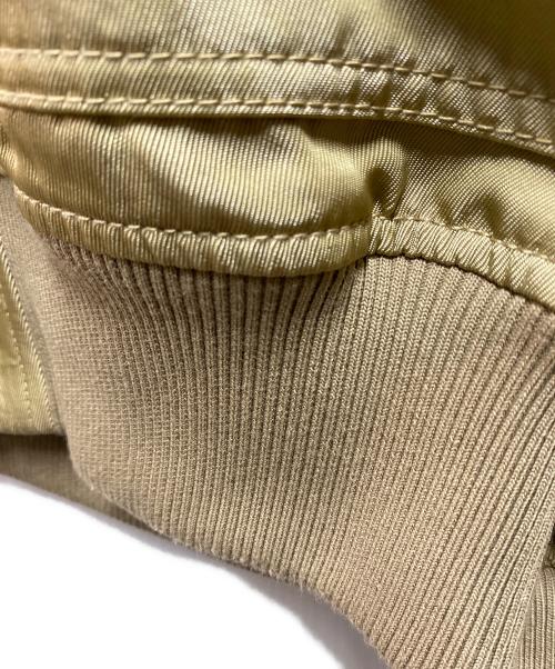FRAMeWORK（フレームワーク）FRAMeWORK (フレームワーク) ヴィンテージナイロンフライトブルゾン ベージュ サイズ:38の古着・服飾アイテム