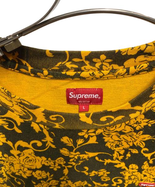 SUPREME（シュプリーム）SUPREME (シュプリーム) Small Box Tee Black Floral ブラック×イエロー サイズ:Lの古着・服飾アイテム