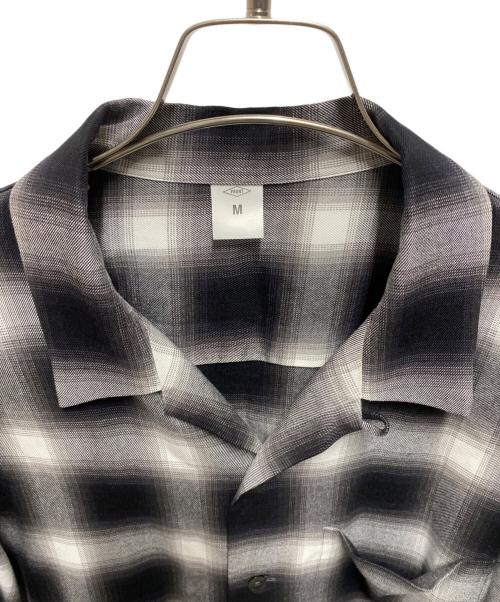 front11201（フロント11201）front11201 (フロント11201) オンブレチェックシャツ ブラック サイズ:Mの古着・服飾アイテム