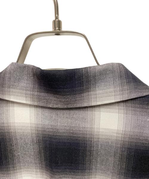 front11201（フロント11201）front11201 (フロント11201) オンブレチェックシャツ ブラック サイズ:Mの古着・服飾アイテム