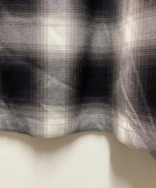 front11201（フロント11201）front11201 (フロント11201) オンブレチェックシャツ ブラック サイズ:Mの古着・服飾アイテム