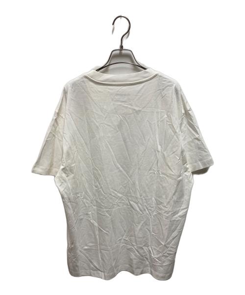 JIL SANDER（ジルサンダー）JIL SANDER (ジルサンダー) ロゴパッチ付コットンTシャツ ホワイト サイズ:XXLの古着・服飾アイテム