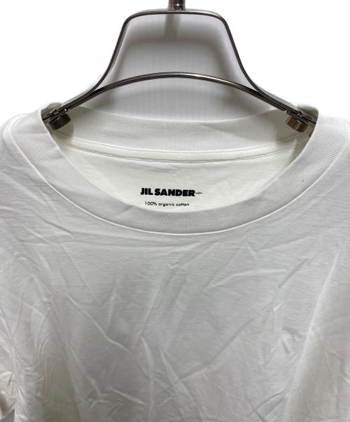 JIL SANDER（ジルサンダー）JIL SANDER (ジルサンダー) ロゴパッチ付コットンTシャツ ホワイト サイズ:XXLの古着・服飾アイテム