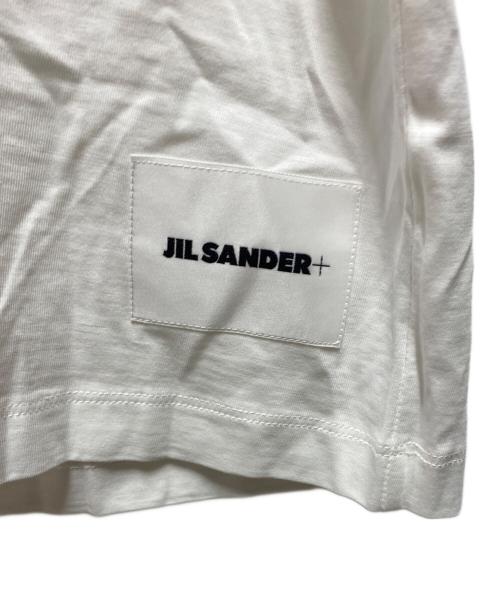 JIL SANDER（ジルサンダー）JIL SANDER (ジルサンダー) ロゴパッチ付コットンTシャツ ホワイト サイズ:XXLの古着・服飾アイテム