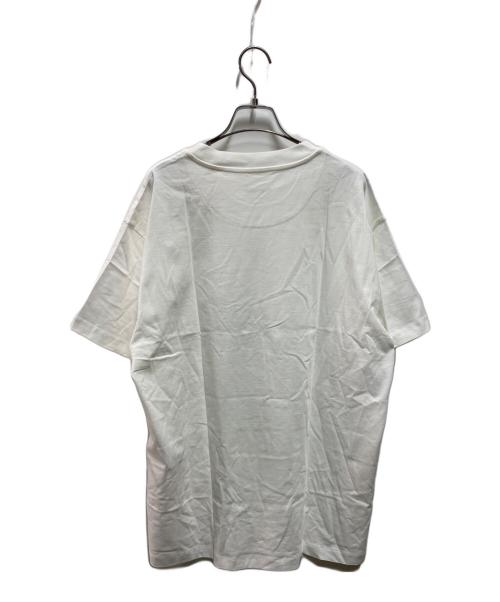 JIL SANDER（ジルサンダー）JIL SANDER (ジルサンダー) ロゴパッチ付コットンTシャツ ホワイト サイズ:XXLの古着・服飾アイテム