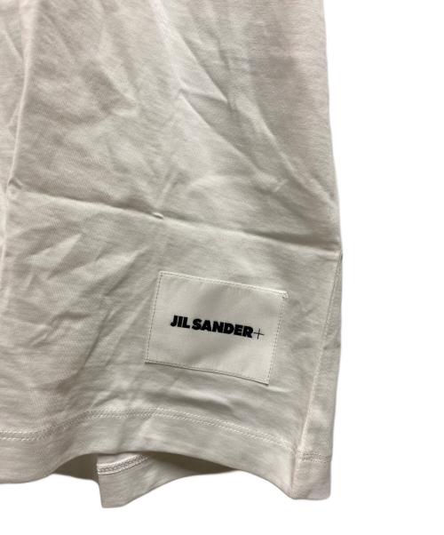 JIL SANDER（ジルサンダー）JIL SANDER (ジルサンダー) ロゴパッチ付コットンTシャツ ホワイト サイズ:XXLの古着・服飾アイテム