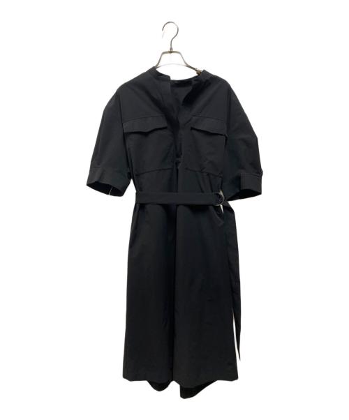 UNFILO（アンフィーロ）UNFILO (アンフィーロ) FINE MOVE サッシュワンピース ブラック サイズ:Sの古着・服飾アイテム