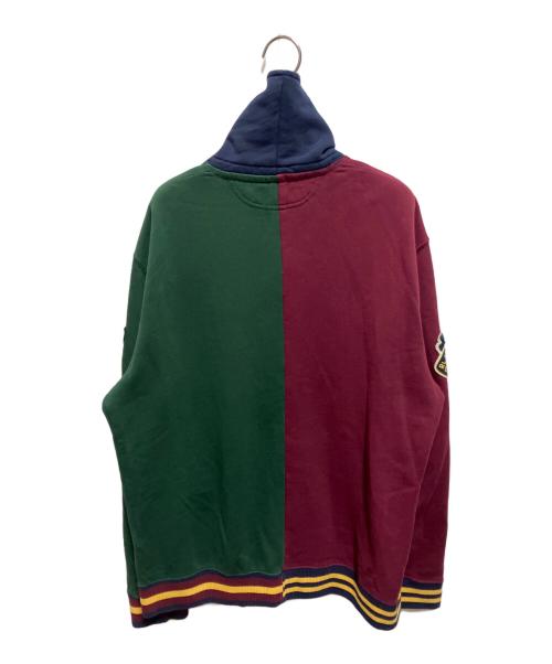 POLO RALPH LAUREN（ポロ・ラルフローレン）POLO RALPH LAUREN (ポロ・ラルフローレン) ショールカラーカーディガン グリーン×レッド サイズ:Mの古着・服飾アイテム