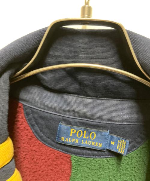 POLO RALPH LAUREN（ポロ・ラルフローレン）POLO RALPH LAUREN (ポロ・ラルフローレン) ショールカラーカーディガン グリーン×レッド サイズ:Mの古着・服飾アイテム