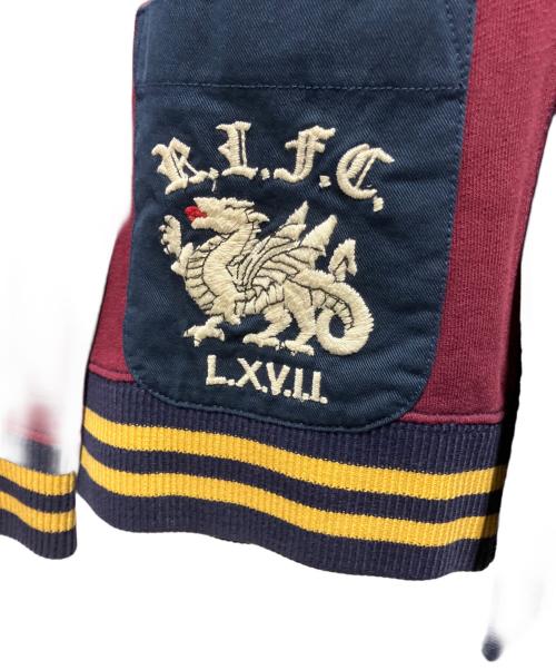 POLO RALPH LAUREN（ポロ・ラルフローレン）POLO RALPH LAUREN (ポロ・ラルフローレン) ショールカラーカーディガン グリーン×レッド サイズ:Mの古着・服飾アイテム