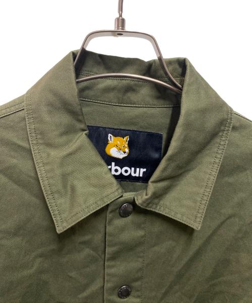 Barbour（バブアー）Barbour (バブアー) maison kitsune (メゾンキツネ) BARBOUR X MK OVERSHIRT グリーン サイズ:Sの古着・服飾アイテム