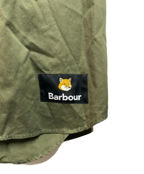 Barbour（バブアー）Barbour (バブアー) maison kitsune (メゾンキツネ) BARBOUR X MK OVERSHIRT グリーン サイズ:Sの古着・服飾アイテム
