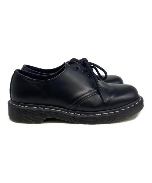 Dr.Martens（ドクターマーチン）Dr.Martens (ドクターマーチン) 1461 ホワイトステッチ 3 ホール シューズ ブラック サイズ:UK6の古着・服飾アイテム