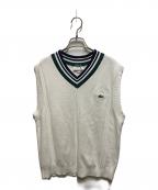 LACOSTE×BEAMSラコステ×ビームス）の古着「別注チルデン ニット ベスト」｜ホワイト