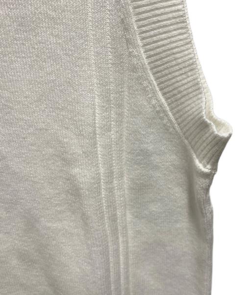 LACOSTE（ラコステ）LACOSTE (ラコステ) BEAMS (ビームス) 別注チルデン ニット ベスト ホワイト サイズ:M 未使用品の古着・服飾アイテム