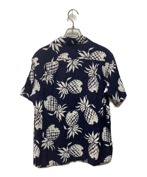 KAHANAMOKU（カハナモク）KAHANAMOKU (カハナモク) アロハシャツ  DUKE'S PINEAPPLE ネイビー サイズ:Sの古着・服飾アイテム