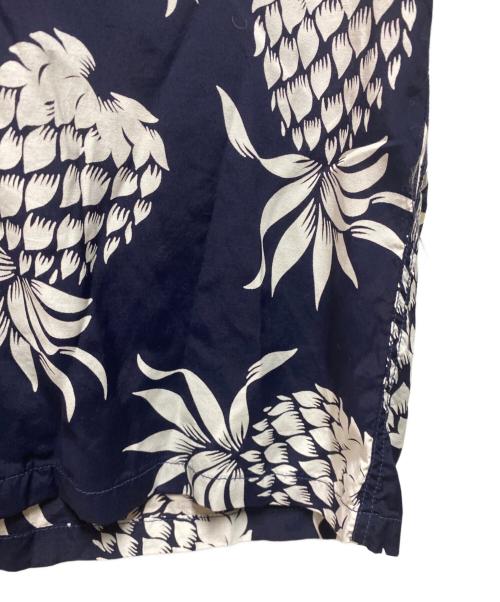 KAHANAMOKU（カハナモク）KAHANAMOKU (カハナモク) アロハシャツ  DUKE'S PINEAPPLE ネイビー サイズ:Sの古着・服飾アイテム