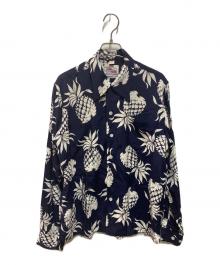 KAHANAMOKU（カハナモク）の古着「アロハシャツ DUKE'S PINEAPPLE」｜ネイビー