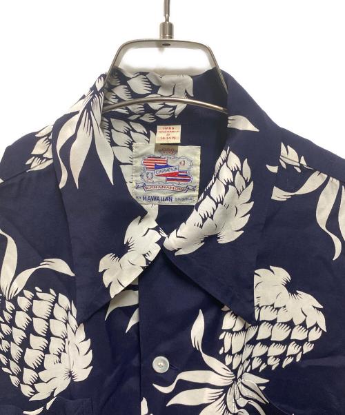 KAHANAMOKU（カハナモク）KAHANAMOKU (カハナモク) アロハシャツ DUKE'S PINEAPPLE ネイビー サイズ:Sの古着・服飾アイテム