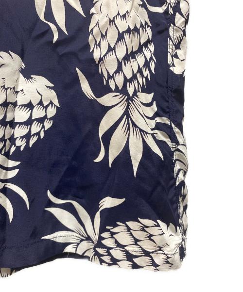 KAHANAMOKU（カハナモク）KAHANAMOKU (カハナモク) アロハシャツ DUKE'S PINEAPPLE ネイビー サイズ:Sの古着・服飾アイテム