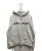 APPLEBUMアップルバム）の古着「Logo Sweat Parka」｜グレー