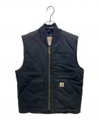 CarHarttカーハート）の古着「DUCK INSULATED RIB COLLAR VEST」｜ブラック