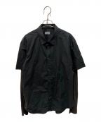 DIESELディーゼル）の古着「オーバルDロゴ レイヤードシャツ」｜ブラック