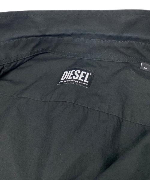 DIESEL（ディーゼル）DIESEL (ディーゼル) オーバルDロゴ レイヤードシャツ ブラック サイズ:Ｍの古着・服飾アイテム