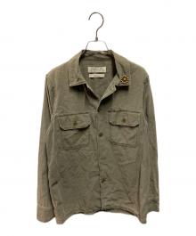 REMI RELIEF（レミレリーフ）の古着「MILITARY SHIRT(⼩花スタッズ)」｜グリーン