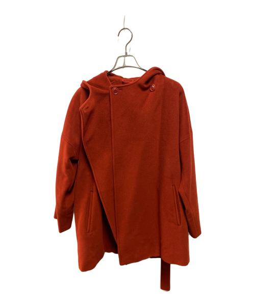 MaxMara（マックスマーラ）MaxMara (マックスマーラ) アンゴラ混フーデッドコート レッド サイズ:36の古着・服飾アイテム