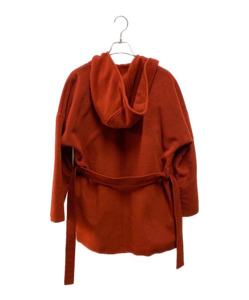 MaxMara（マックスマーラ）MaxMara (マックスマーラ) アンゴラ混フーデッドコート レッド サイズ:36の古着・服飾アイテム