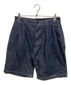 KAPTAIN SUNSHINEキャプテンサンシャイン）の古着「2Pleats Wide Shorts」｜インディゴ