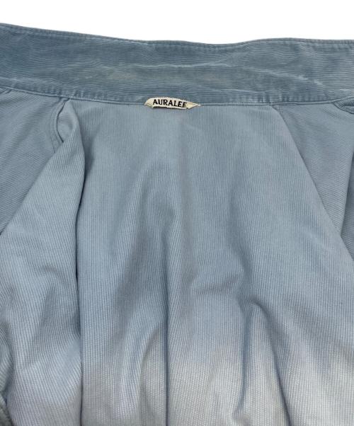 AURALEE（オーラリー）AURALEE (オーラリー) WASHED CORDUROY SHIRT JAC ブルー サイズ:4の古着・服飾アイテム