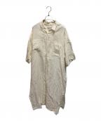 ARGUEアーギュ）の古着「LINEN BOXY WIDE SHIRT DRESS」｜ホワイト