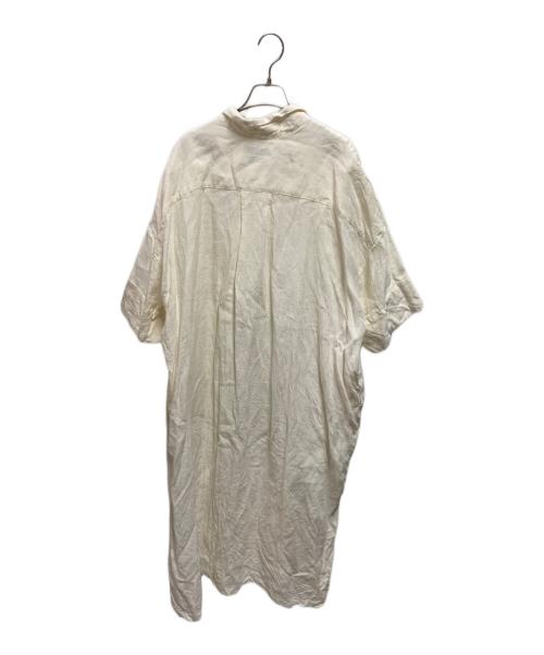 ARGUE（アーギュ）ARGUE (アーギュ) LINEN BOXY WIDE SHIRT DRESS ホワイト サイズ:ＦＲＥＥの古着・服飾アイテム