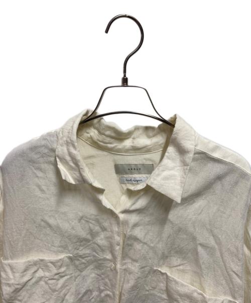 ARGUE（アーギュ）ARGUE (アーギュ) LINEN BOXY WIDE SHIRT DRESS ホワイト サイズ:ＦＲＥＥの古着・服飾アイテム