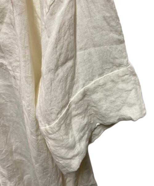 ARGUE（アーギュ）ARGUE (アーギュ) LINEN BOXY WIDE SHIRT DRESS ホワイト サイズ:ＦＲＥＥの古着・服飾アイテム