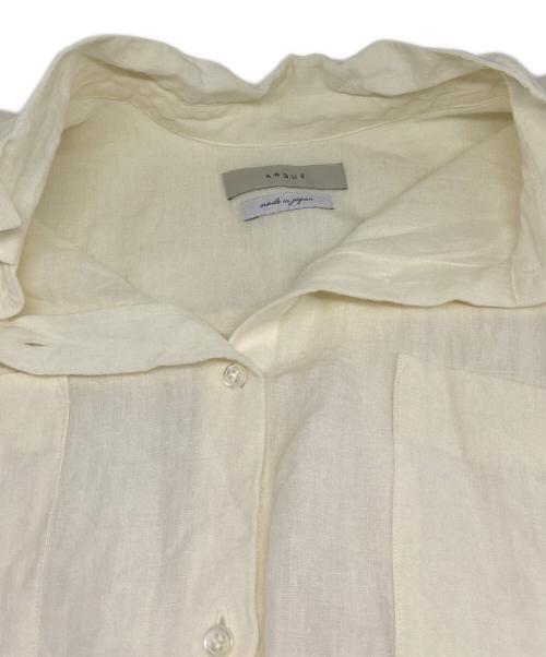 ARGUE（アーギュ）ARGUE (アーギュ) LINEN BOXY WIDE SHIRT DRESS ホワイト サイズ:ＦＲＥＥの古着・服飾アイテム