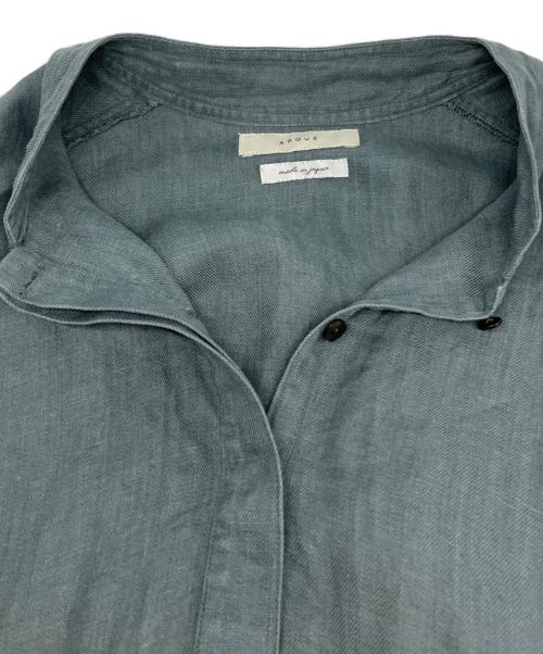 ARGUE（アーギュ）ARGUE (アーギュ) リネンノースリーブワンピース ブルー サイズ:ＦＲＥＥの古着・服飾アイテム